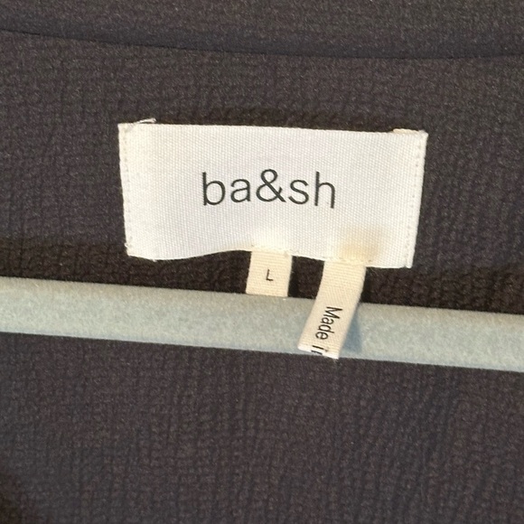 ba&sh Women’s Falla Faux Wrap Satin Mini Dress Black NWT Size Large - Picture 10 of 10